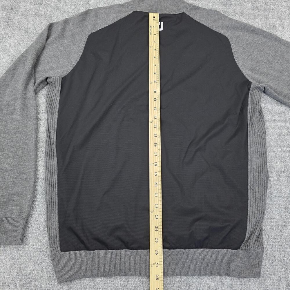 FootJoy Pullover Sweater Mens Large Gray Black Nemacolin Country Club Golf Zip - Picture 7 of 16